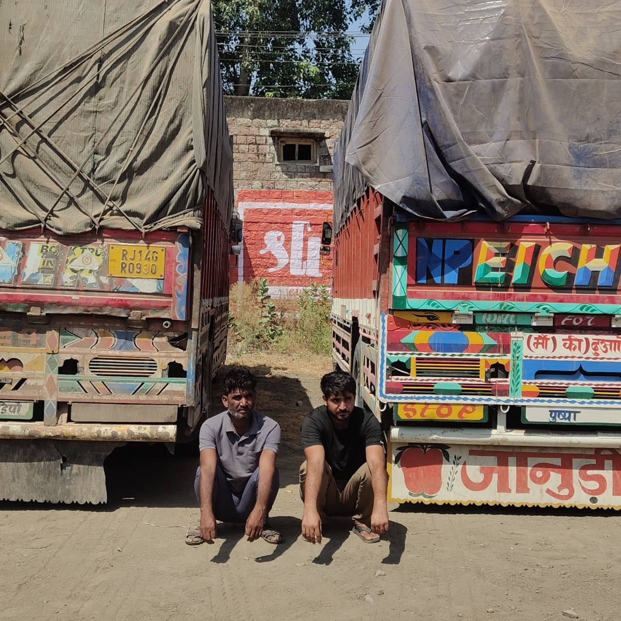 इटावा में गीली लकड़ियों से भरे दो ट्रक पकड़े, हरियाणा के दो आरोपी गिरफ्तार