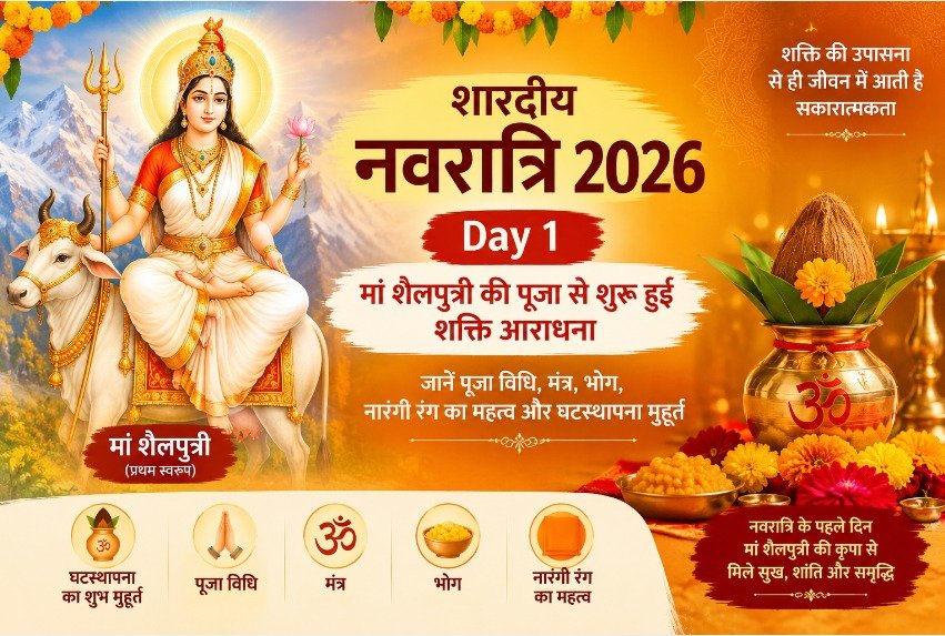 शारदीय नवरात्रि का आगाज, पहले दिन मां शैलपुत्री की आराधना; जानें पूजा विधि, मंत्र और महत्व