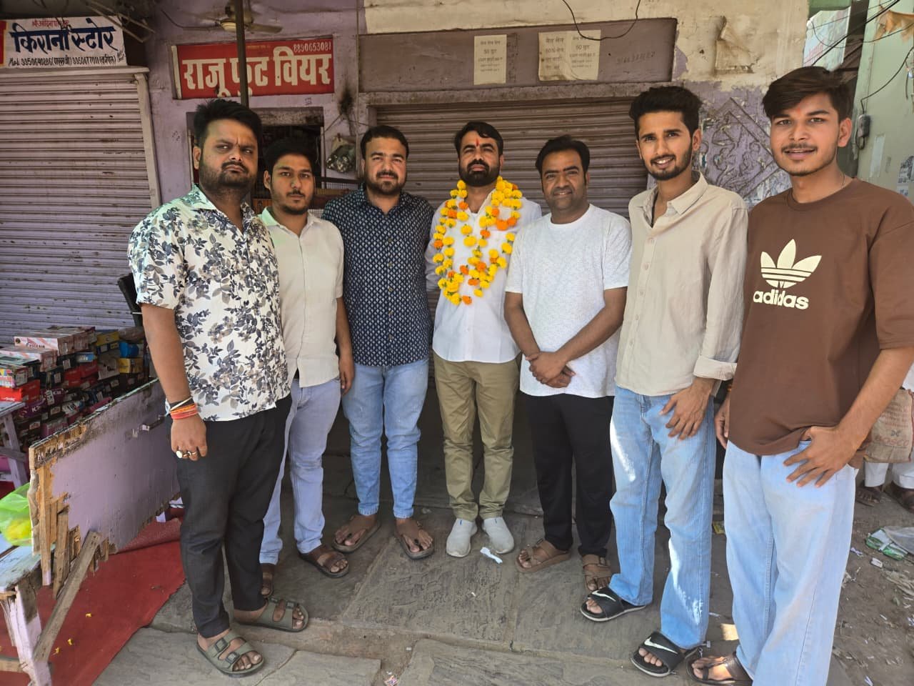 युवा कांग्रेस कोटा शहर जिलाध्यक्ष बबलू कसाना का सुल्तानपुर में स्वागत