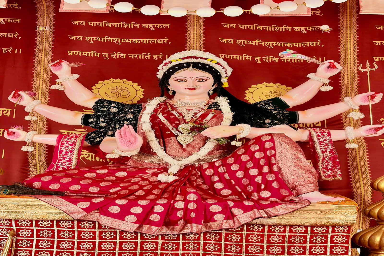 रामपुरा की महारानी का मनमोहक शृंगार, गुजरात की ड्रेस और दिल्ली से आ रहे पुष्पहार