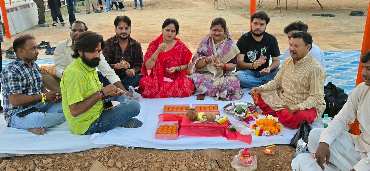 कोटा दशहरा मेले में रावण दहन स्थल बदला, 5 फीट गहरी नींव पर बना नया पेडस्टल