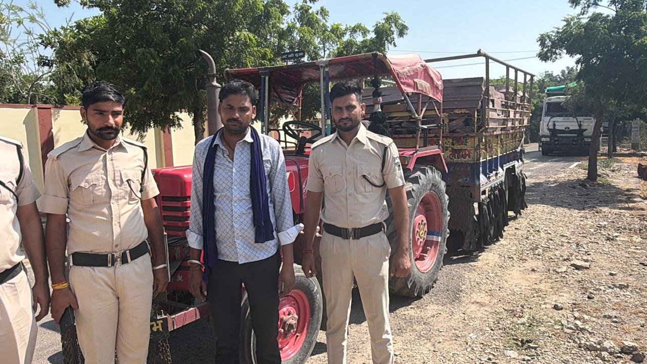 कोटा में अवैध खनन पर कार्रवाई, नांता और रावतभाटा में 3 ट्रैक्टर-ट्रॉलियां पकड़ीं