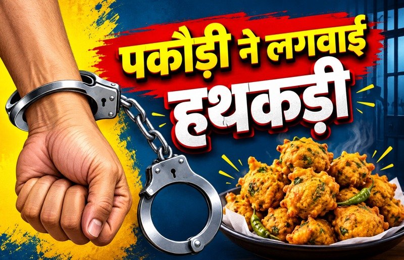 पकौड़ी ने लगवाई तीन को हथकड़ी